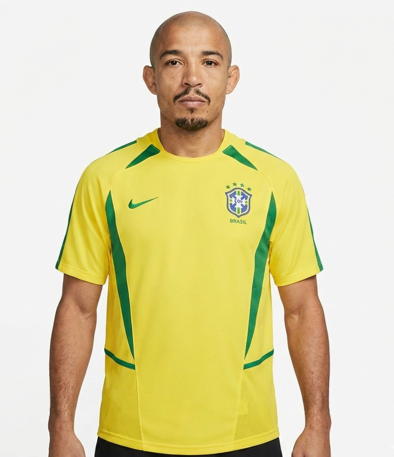 Camisa Seleção Brasileira Retrô 2002 - Amarela