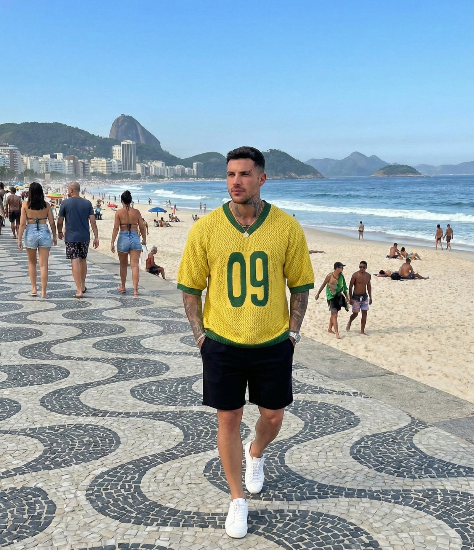 Camiseta Suéter de Crochê Oversived Brasil 09