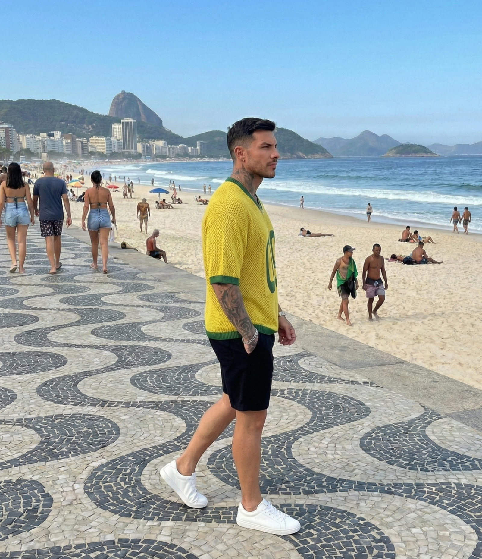 Camiseta Suéter de Crochê Oversived Brasil 09